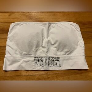 Juicy Couture White Top with Silver Logo